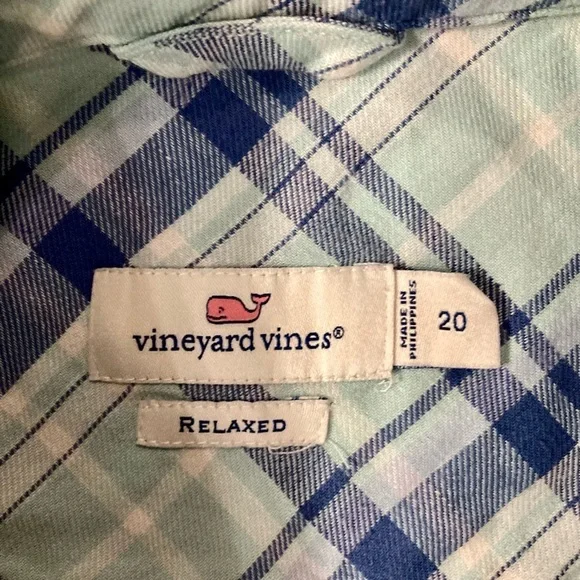 Vineyard Vines Women’s Size 20 Blue Relaxed Button Down Shirt - Picture 4 of 6